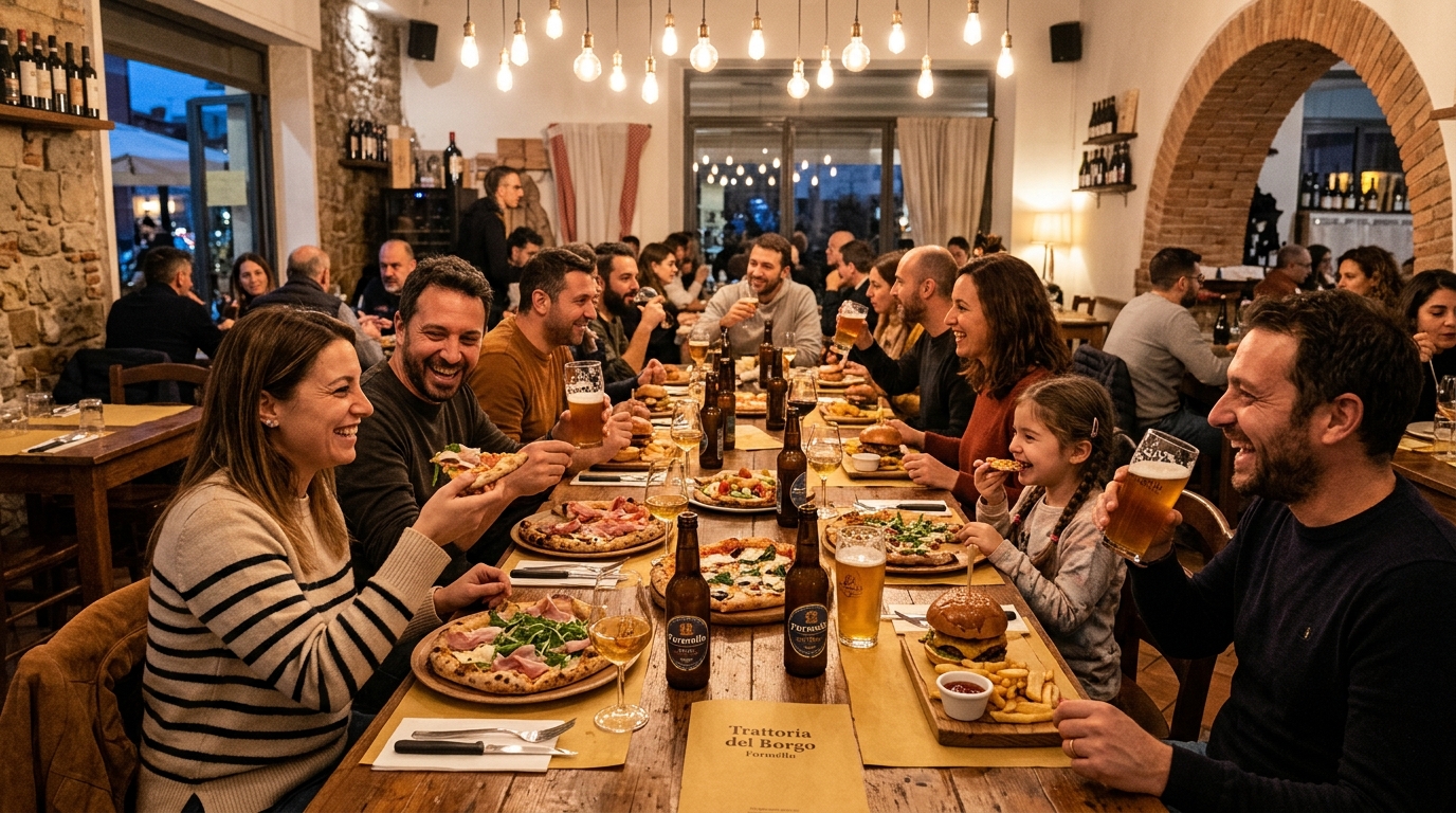 Tavolata di famiglie e comitive a Formello - Baffo House